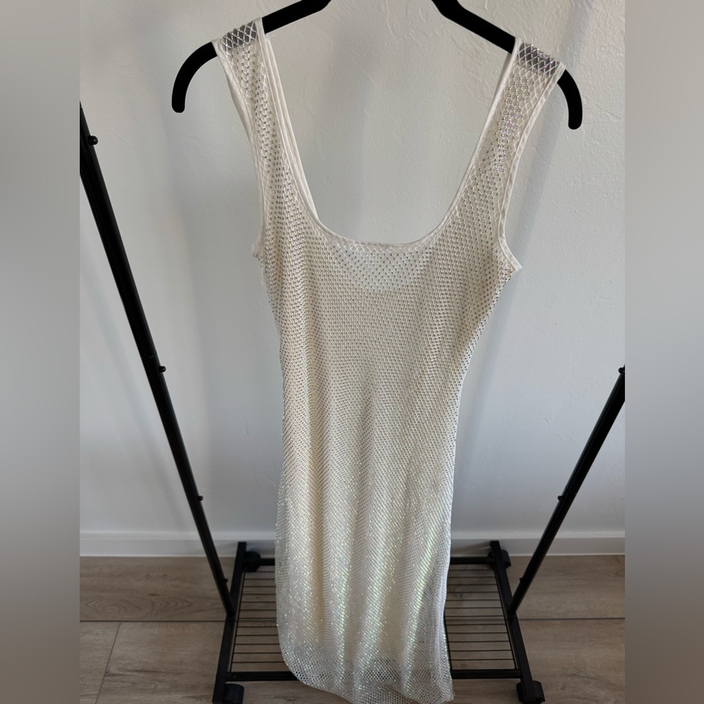 Diamanté White Maxi Dress - Picture 5 of 5